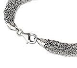 7 Rolo Oval 9-row Solid Sterling Silver Bracelet