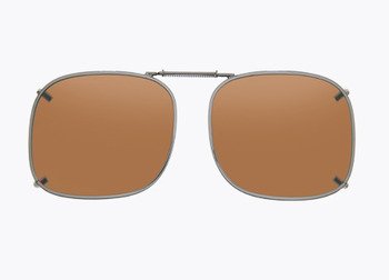 Cocoons Clip-On Sunglasses Style: Square 1-54; Color: Amber