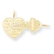 14-karat Yellow Gold Interlocking Key & Heart Charm