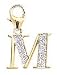 Jewelry : 14k Gold Diamond Initial "M" Charm (1/10 cttw)