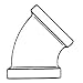 Brass Elbow, 45 Degree x 1/2 Chrome Plated