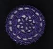 Dark Violet Floral Crocheted Hair Bun Cover- LARGE