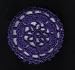 Dark Violet Floral Crocheted Hair Bun Cover- LARGE