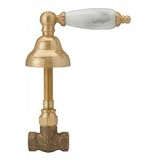 Phylrich 2PV158BATO_024 - Carrara 1/2 Inch Volume Control, Trim Only, White Marble Handles