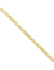 10k Gold 4mm Marquise 1 Chain 18 Inches