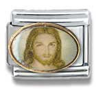 Clearly Charming Divine Mercy Face, Christian, Religious Theme Italian Charm