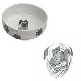 Bull Mastiff Paw Print Bowl, Porcelain by Rosalinde (7 in. x 2.5 in. deep)