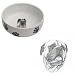 Bull Mastiff Paw Print Bowl, Porcelain by Rosalinde (7 in. x 2.5 in. deep)