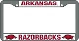 Arkansas Razorbacks Chrome License Plate Frame