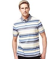 Blue Harbour Pure Cotton Multi-Striped Piqué Polo Shirt