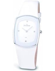 Skagen White Leather Womens Watch
