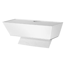 Healthy Shelf Multifold (M-fold) Paper Towel Dispenser, White Contemporary