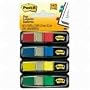 3M Post-it(R) Smaller-Size Flags, Standard Colors, Pack Of 4 Colors