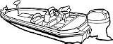 CARVER INDUSTRIES INC ANGLED TRANSOM BASS BOAT STYLE TRAILERABLE BOAT COVERS POLY GUARD II 11 OZ POLYESTER/COTTON DOUBLE DUCK FABRIC - OUTBOARDMax C/L Beam: 18' 6'-91' / Color: Gray