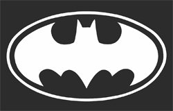  Batman Decal Sticker White