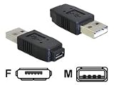 DELOCK Adapter USB micro-A+B Buchse zu USB2.0-A Stecker