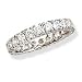 Eternity band with prong set clear CZ Sterling Silver Ring