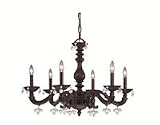 Crystorama Sutton 5226-VB-CLEAR Murano Glass 6LT 360w (21H x 28W) Chandelier in Bronze