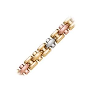 14kt. Gold, 7 Tri Color Panther Bracelet by