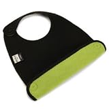 Neoprene Tidy Baby Bib - Black/Green