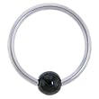 16 Gauge BCR HEMATITE Captive Ring 7/16" 4mm