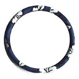 Hawaii Hibiscus Floral Print Steering Wheel Cover - Blue