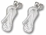 Houston Texans 5/8" Horn Logo Flip Flop Post Earrings - Sterling Silver Jewelry