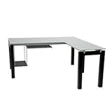 Barette L-Desk (Wenge/Silver) (30"H x 66"W x 66"D)