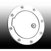 All Sales 6052PL Polished Billet Aluminum Locking Fuel Door On Sale