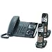 Panasonic KX-TG9392T 2-Line Corded/Cordless Phone with Answering System, Metallic Black, 2 Handsets