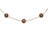 Cultured Chocolate Pearl 14K Yellow Gold Necklace