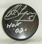 Rod Langway Autographed/Hand Signed Hockey Puck