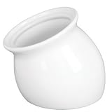 Porcelain Whiteware Crockery Set - Angle Top Pot White - 110x130x86mm (single)