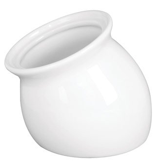 Porcelain Whiteware Crockery Set - Angle Top Pot White - 110x130x86mm (single)