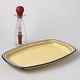 Pfaltzgraff Sedona Stoneware Barbecue Tray & Basting Bottle Set