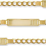 Jewelco London 9ct Solid gold children's Curb ID Bracelet ( 2g )