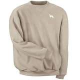 Sueded German Shepherd White Fleece Sweatshirt