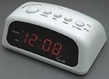 Equity 30227 WHT LED Digital Alarm Red Display - White