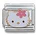 Clearly Charming Hello Kitty Pink Flower Cat Animal Theme Licensed Charm Bracelet