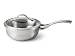 Kitchen & Housewares : Calphalon Contemporary Stainless-Steel 2-Quart Chef's Pan with Glass Lid