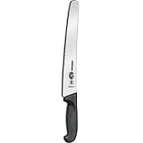 R H. Forschner by Victorinox 10-1/4-Inch Curved Blade Bread Knife, Black Fibrox Handle