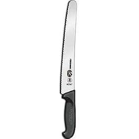 R H. Forschner by Victorinox 10-1/4-Inch Curved Blade Bread Knife, Black Fibrox Handle