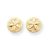 Sardelli - 14kt Gold Polished Sand Dollar Post Earrings