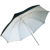 Adorama 40 White Interior Umbrella with Removeable Black Cover.