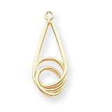 14k Polished Fancy Teardrop Earrings Jackets