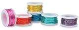 Silver Plated Copper Wire - Set of 6 Bright Colors, 15 ft, 24 Gauge