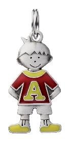 Ganz Children Jewelry Charm & Trinkets - Boy Shaped Metal Initial Charm - A