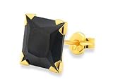 Image of 9ct Gold Black Cubic Zirconia Single Stud