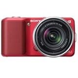 Sony Alpha NEX-3 Interchangeable Lens Digital Camera w/18-55mm Lens (Red)-  ....