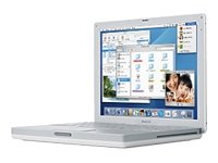 Apple iBook G4 - PPC G4 800 MHz - RAM 256 MB - HDD 30 GB - CD-RW / DVD-ROM combo - Mobility Radeon 9200 - MacOS X 10.3 - 12.1" TFT 1024 x 768 ( XGA )